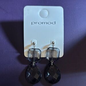 Promod Charcoal Geometric Earrings